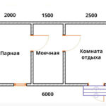 Баня 3х6 из бруса - планировка